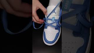 How to tie shoelaces jordan 1 Easy lacing tutorial [upl. by Ahseinad975]