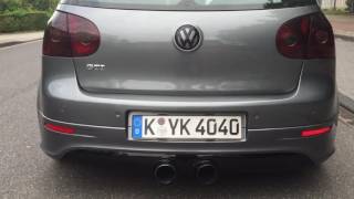 Golf 5 Gti DSG Exhoust Sound R32 Style very Loud Downpipe 3quot MK5 [upl. by Baptista951]