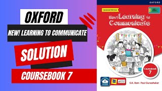 Class 7 New Learning to Communicate Coursebook Solution [upl. by Shawnee171]