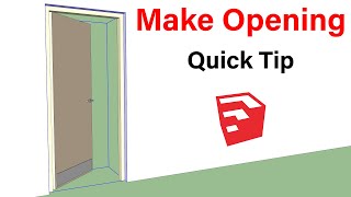 Make Opening on One Click  SketchUp Plugin Quick Tip [upl. by Aholla134]