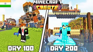 I Survived 200 Days In Create Mod Minecraft HardcoreHindi [upl. by Algar]