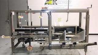 Used Combi Model 2EZ Corrugated Case Erector Bottom Sealer  stock  71096001 [upl. by Ivon]