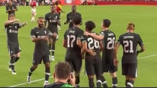 Mohamed Salah celebrate Fábio Carvalho Goal vs Manchester United [upl. by Cheatham]