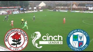 Bonnyrigg Rose vs Forfar Athletic  cinch L2  181123 [upl. by Nosrac]