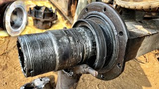 How To Broken Truck threads Tubo RepairingHow make chuck nut on lathe [upl. by Ramso]