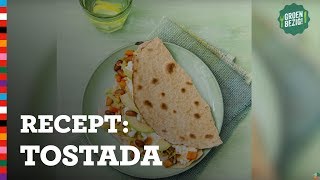 Recept tostada met bonen en groente [upl. by Enicar]