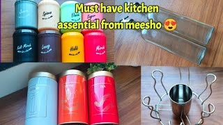 Huge  Meesho cheaper kitchen haul 😱 affordable kitchen finds meesho finds [upl. by Delorenzo]