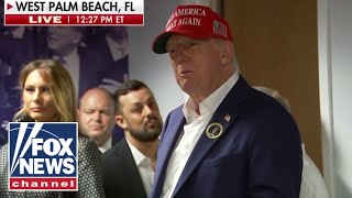 Trump thanks staff after voting in Florida Lets see if we can close it out [upl. by Kaliski]