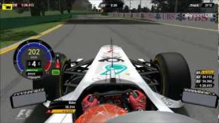 F1 2011 Onboard DRS and KERS in USE Australia Lap Eder Belone [upl. by Noislla]