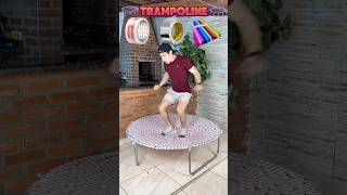 Qual objeto fez o trampolim mais resistente😱 shorts challenge [upl. by Yrollam]