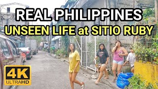 UNBELIEVABLE ALLEY  WALKING HIDDEN LIFE EXPERIENCE at Sitio Ruby Fairview Philippines 4K 🇵🇭 [upl. by Blood465]