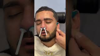 Wax reaction wax barber barbershop reaction balayage comedy love funny fun skincare [upl. by Eatnohs]