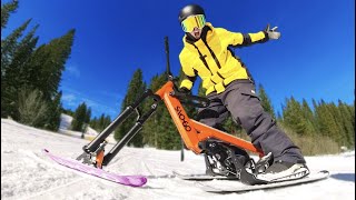 Pro Snowboarder Tries Ski Biking  SNOGO [upl. by Isis]