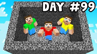 Surviving 100 DAYS Inside A BEDROCK CUBE Minecraft [upl. by Nadnerb857]