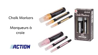 Comment utiliser les marqueurs à craie   Les Chalk markers chez Action [upl. by Ynaittirb187]