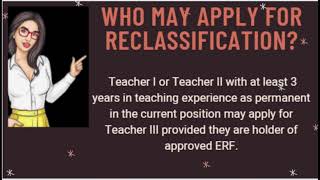 Reclassification of Position from Teacher I to Teacher IITeacher III [upl. by Theressa]