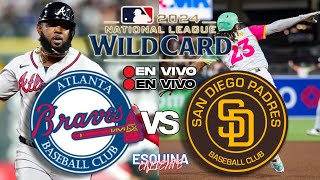 🔴 EN VIVO ATLANTA BRAVES vs SAN DIEGO PADRES  NATIONAL LEAGUE WILD CARD 2024  MLB LIVE [upl. by Usanis]