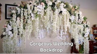 DIY 10 ft Wedding Floral DecorPhoto Backdrop [upl. by Enirrok]