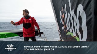 Frayeur pour Thomas Coville à bord de Sodebo Ultim 3 [upl. by Petras]