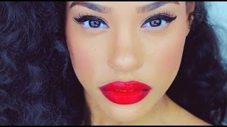 HOW TO  QUICK EASY amp AFFORDABLE RED OMBRE LIPS [upl. by Sergias]