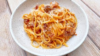 Pâtes carbonara à la tomate [upl. by Eniamraj819]