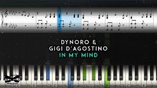 Dynoro amp Gigi D’Agostino  In My Mind Piano Tutorial  Sheets  MIDI Synthesia [upl. by Einhoj]