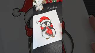 Satisfied ASMR Penguin 🐧 Christmas Colouring book asmr coloring satysfying [upl. by Annaek387]