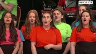 Parrs Wood High School choir perform at Manchester Together in Albert Square [upl. by Moersch]