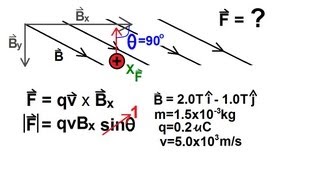 Physics 43 Magnetic Forces on Moving Charges 2 of 26 Direction and Magnitude [upl. by Shawnee]