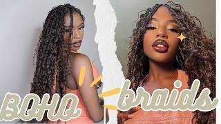 Boho amp Goddess Braids Maintenance and Review  DETANGLE [upl. by Loria]