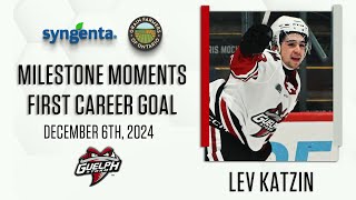 OHL Milestone  First Career Goal  Lev Katzin [upl. by Kcirdes]