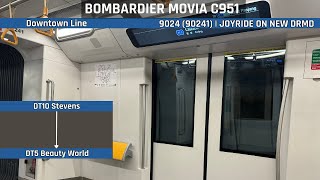 Ride on NEW DRMD C951 🔵 Bombardier Movia C951 9024 Stevens → Beauty World [upl. by Tillman]