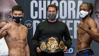 Dmitry Bivol vs Craig Richards  FULL WEIGH IN amp FACE OFF  Chisora v Parker [upl. by Arretnahs]