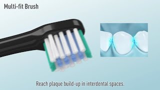 Compact Multifit Brush  Panasonic Double Sonic Vibration Toothbrush EWDP52 for Europe [upl. by Mannie443]