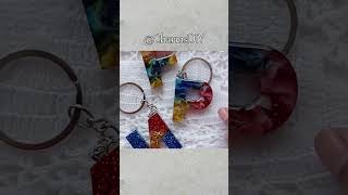 DIY Epoxy Resin Craft and Accessories  Resin Alphabet Letter Keychain Rainbow Galaxy [upl. by Rexanne]