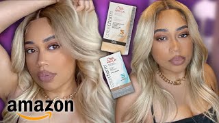 How To Tone 613 Wig w Natural Dark Roots Using Wella Toner  ft Seemor  Amazon Prime Wigs [upl. by Adirahs]