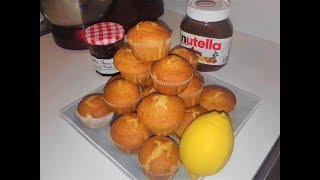 Muffins au Citron fourrés au Chocolat et à la Confiture  مافين مع الشوكولاته والمربى [upl. by Sprague]