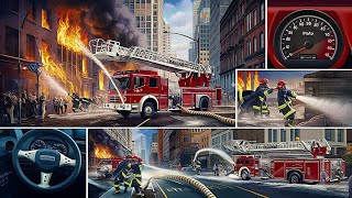 Us firefighter fire truck game Fire truck simulator 3d android gameplay [upl. by Enyamert]