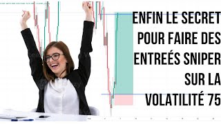 strategie pour bien trader la volatilité 75 entrée sniper stratégie [upl. by Raychel]