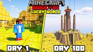 I Survived 100 Days On ILLEGAL Lucky Block World in Minecraft Hardcore [upl. by Ammon30]