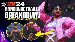 WWE 2K24 Announce Trailer Breakdown First Look at Bianca Belair amp More WWE2K24 WWE [upl. by Renato]