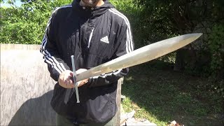 Forged Medieval Type Sword 130 Review  My Deadly Friend [upl. by Jervis190]