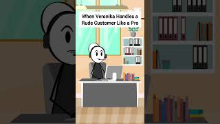 When Veronika Handles a Rude Customer Like a Pro animation funnyvideo gplus comedy [upl. by Anyt218]