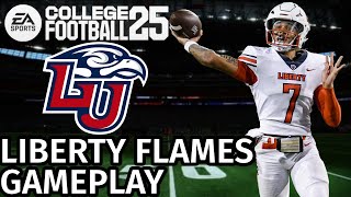 LIBERTY FLAMES GAMEPLAY  FAN THE FLAMES  COLLEGE FOOTBALL 25 [upl. by Rafael494]