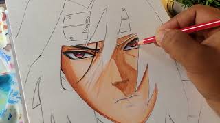 Smooth Shading Best Technique😱 How To Draw Anime Character Itachi Uchiha Drawing [upl. by Gilcrest979]