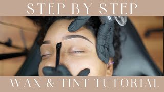 Eyebrow Waxing and Tinting Tutorial [upl. by Sachi]