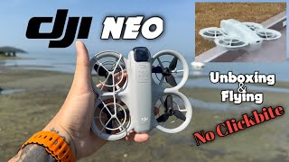 DJI NEO First Flying Footage and Unboxing [upl. by Oidgime]