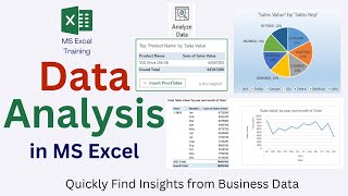 Data Analysis in Excel  Find Insights from Business Data [upl. by Denten526]