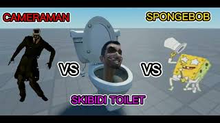 CAMERAMAN🔴 VS SKIBIDI TOILET🟣 VS SPONGEBOB 🟡 SKIBIDI TOILET BATTLE [upl. by Vogele]