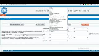 How to Search Indian Railway Tender on IREPS website [upl. by Aerbua]